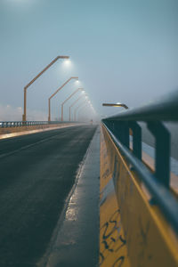 View of road during dusk