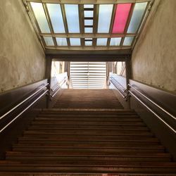 Low angle view of staircase in building