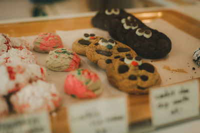 Close-up of dessert on table