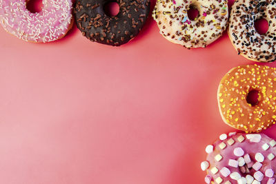 Close-up of donuts