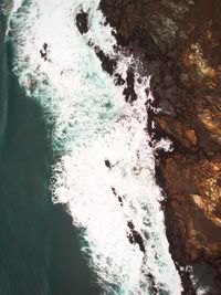 High angle view of beach