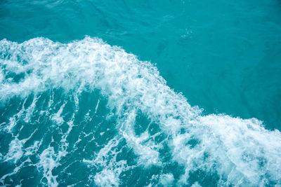 High angle view of sea waves