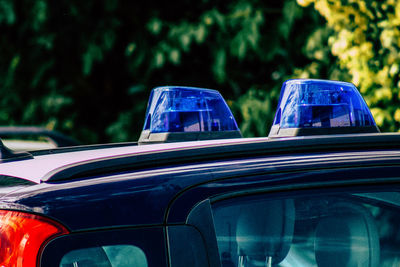 Close-up of car windshield