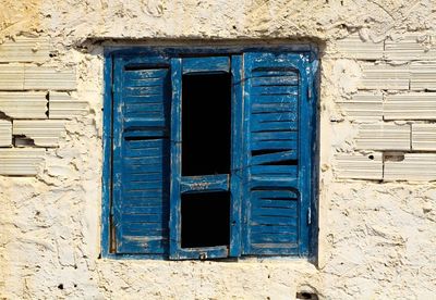 Close-up of blue window