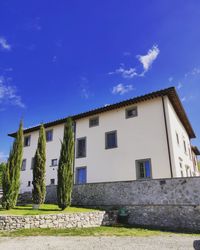 Low angle view of house against sky