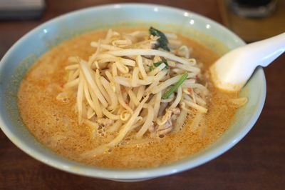 Close-up of soup in bowl