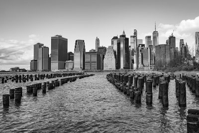 View of modern buildings in city