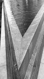 High angle view of footpath