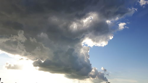 Low angle view of clouds in sky