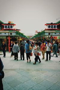 People in city