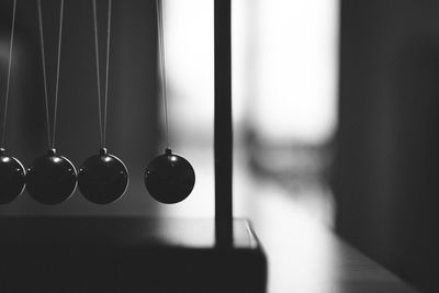 Close-up of hanging paper