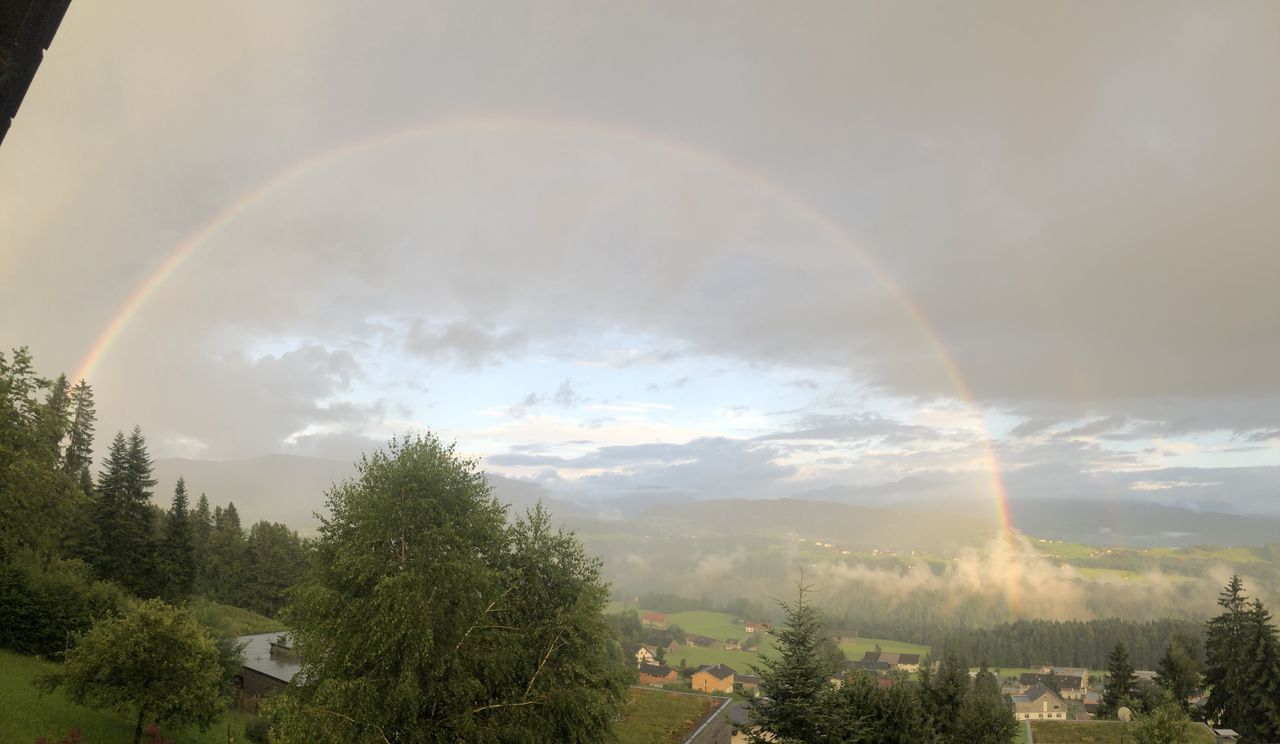 SCENIC VIEW OF RAINBOW IN SKY