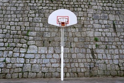 Street basket in bilbao city spain, basketball court