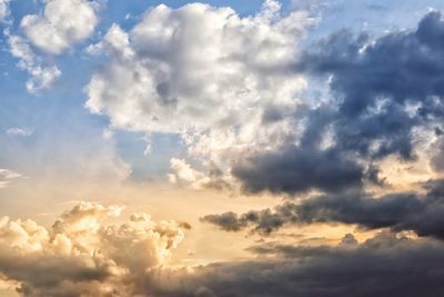 Low angle view of clouds in sky