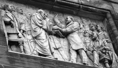 Low angle view of statues