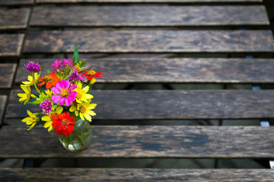 Close-up of pink flower pot