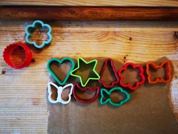 Close-up of cookies on table