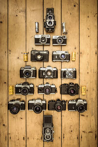 Close-up of old camera