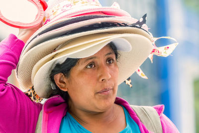 Close-up of woman