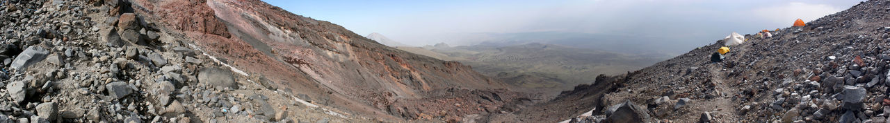 Panoramic shot of mountains against sky