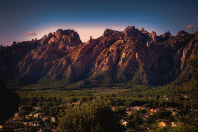 Scenic view of rock formations