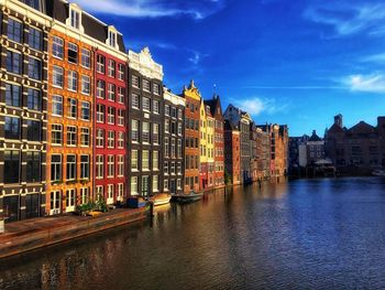 View of buildings against cloudy sky