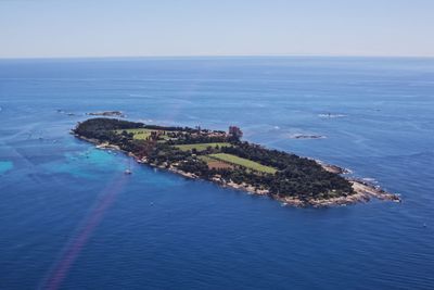 High angle view of beach