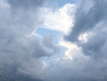 Low angle view of clouds in sky