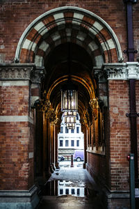 Puddle in archway