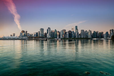 River against sky in city