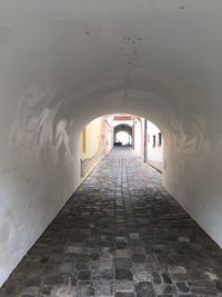 Empty corridor of building