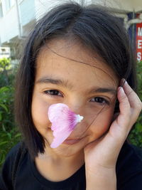 Close-up portrait of girl