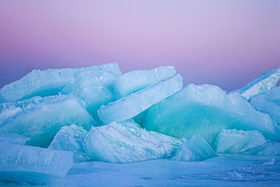 Scenic view of snow covered landscape