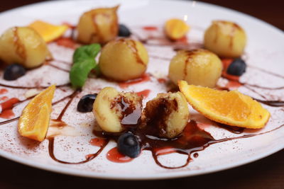 Close-up of food in plate