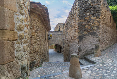 Stone wall of old building