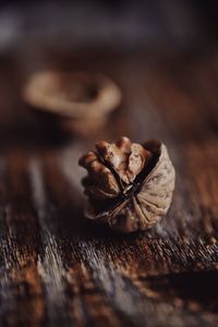 Close-up of dried fruits on table