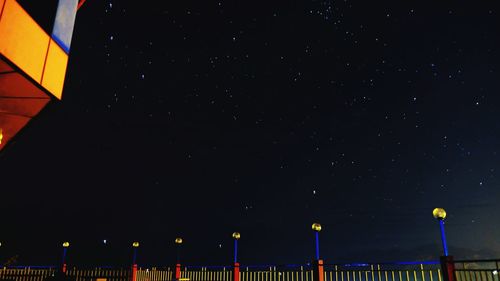 Low angle view of sky at night