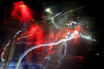 Close-up of illuminated light painting