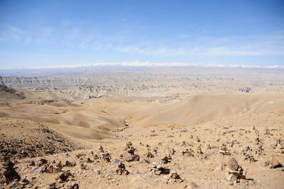 Scenic view of desert against sky