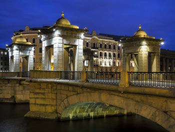 Lomonosov bridge across the fontanka river in the saint petersburg