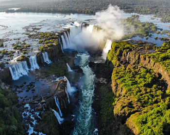 Scenic view of waterfall