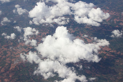 High angle view of clouds in sky