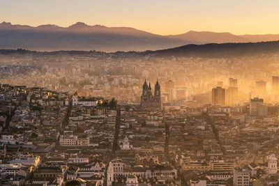 Aerial view of quito