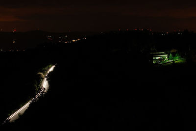 View of illuminated tunnel