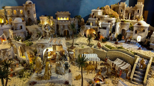 Detail of nativity scene for christmas time