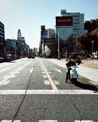 View of city street