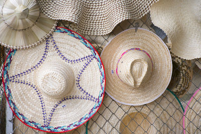 Full frame shot of hat at market stall