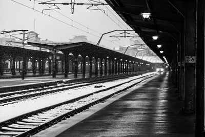 Railroad station platform