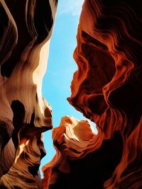 Low angle view of sky in antelope canyun