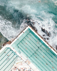 High angle view of swimming pool